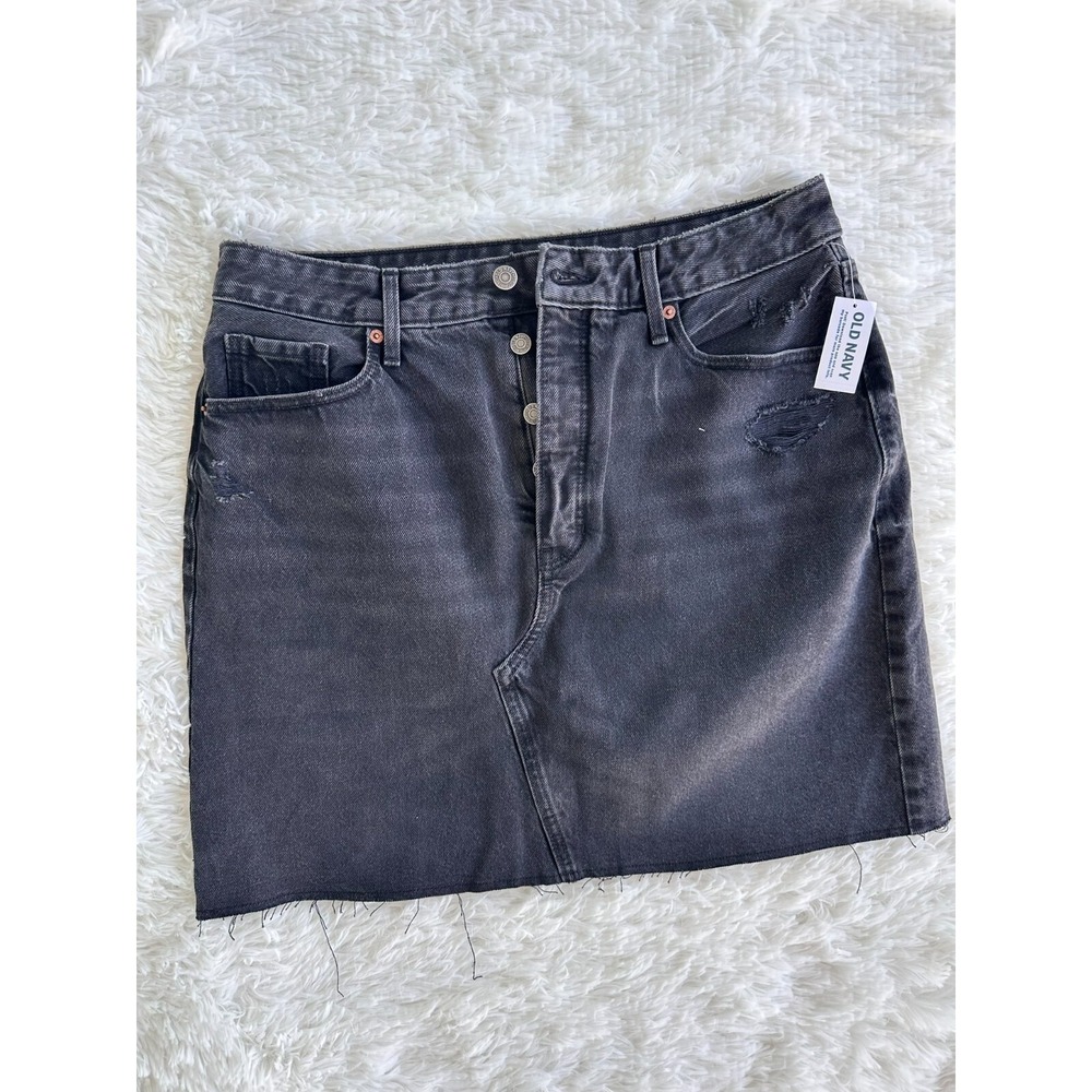 Old Navy Women's Size-12‎ Pencil Skirt High Rise Smooth Pockets Black Denim